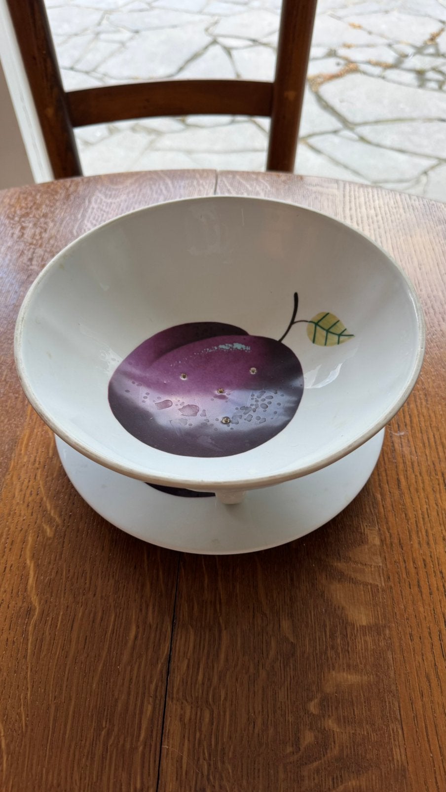 Coupe à fruits sur piédouche – Porcelaine de Paris (offre?), Enlèvement