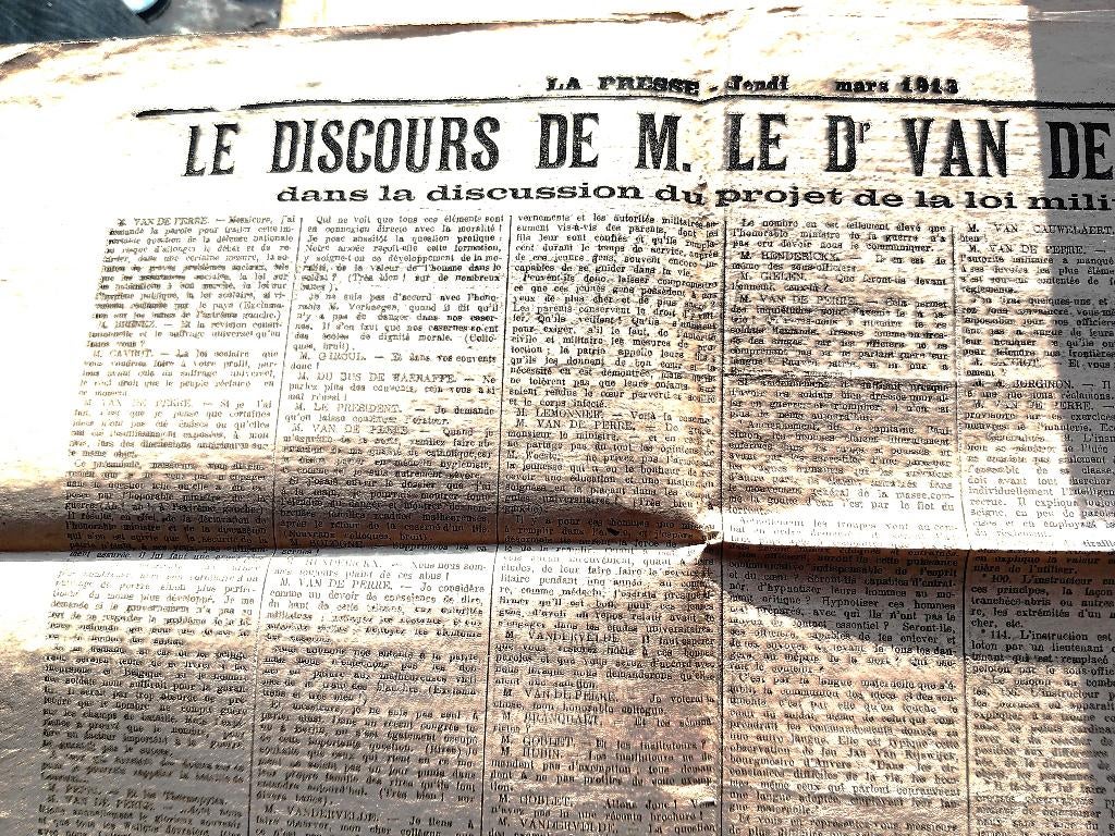 article de journal majeur 1913, Enlèvement