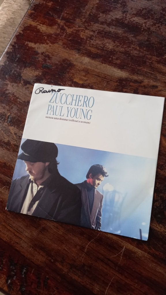 Vinyl (45t) zucchero & paul young "senza una donna", Ophalen, 1980 - 1989, Zo goed als nieuw