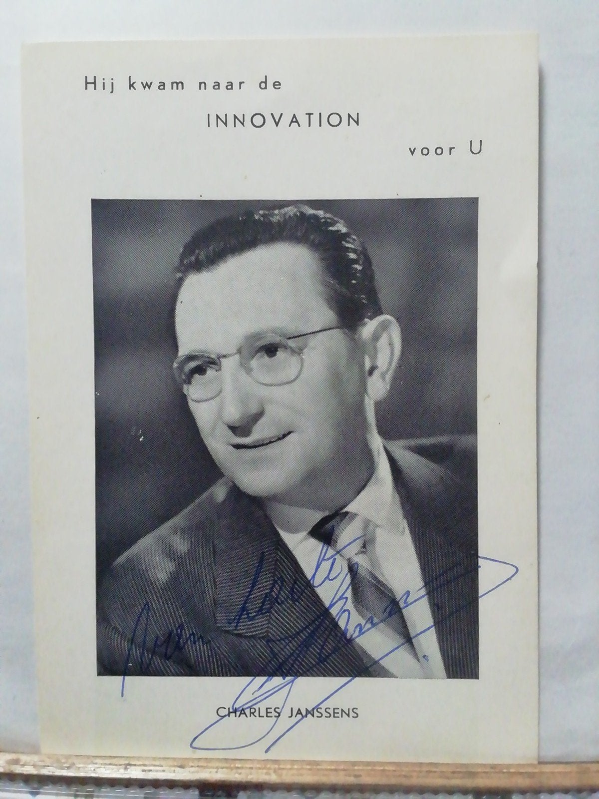 Charel Janssens met originele handtekening, Verzamelen, Muziek, Artiesten en Beroemdheden, Ophalen of Verzenden