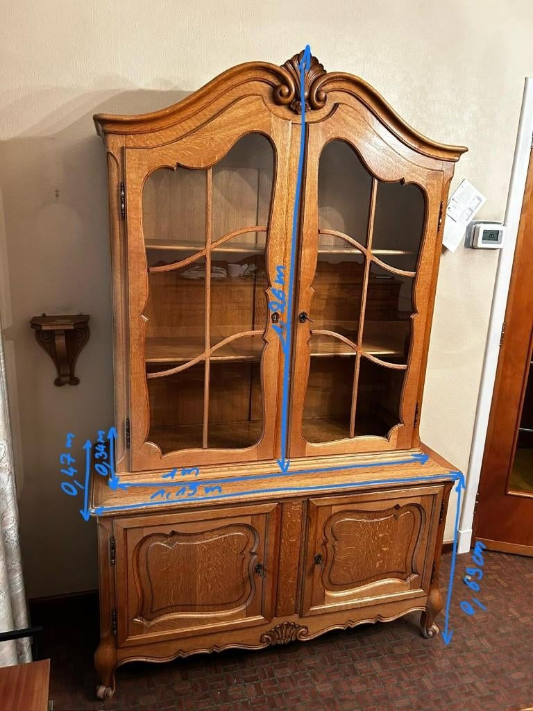 Vitrinekast, Ophalen, Klassiek, Zo goed als nieuw, 150 tot 200 cm