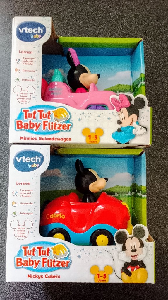 VTech Baby TutTut Flitzer voitures Mickey et Minnie, Enlèvement ou Envoi, Neuf, Voiture, À roulettes