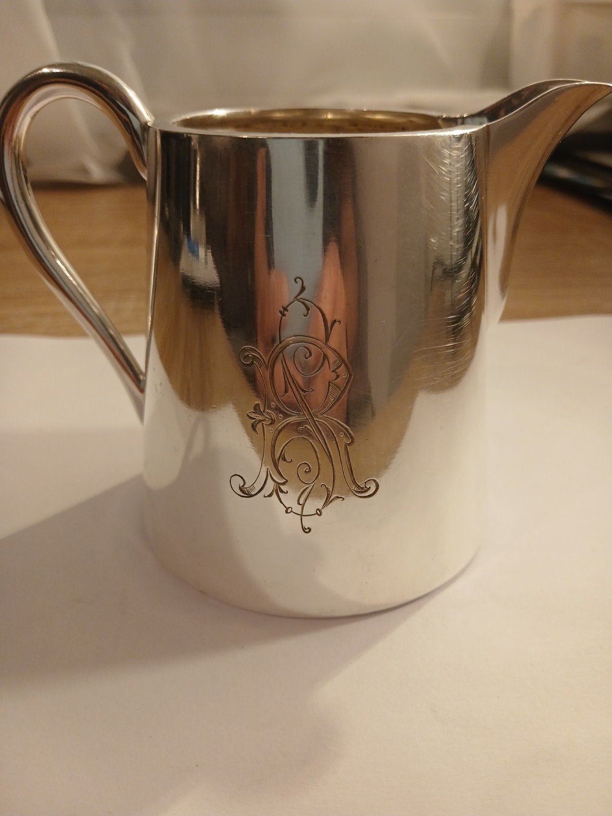 ancien pot au lait wiskemann 1910 1930 monogramme, Enlèvement ou Envoi, Argent