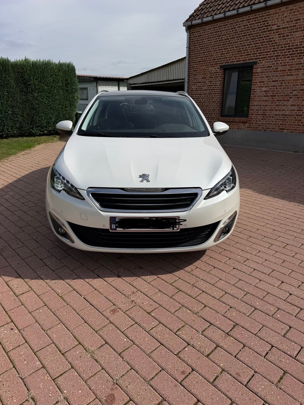 Peugeot 308sw, Auto's, Voorwielaandrijving, Wit, Leder, Lederen bekleding