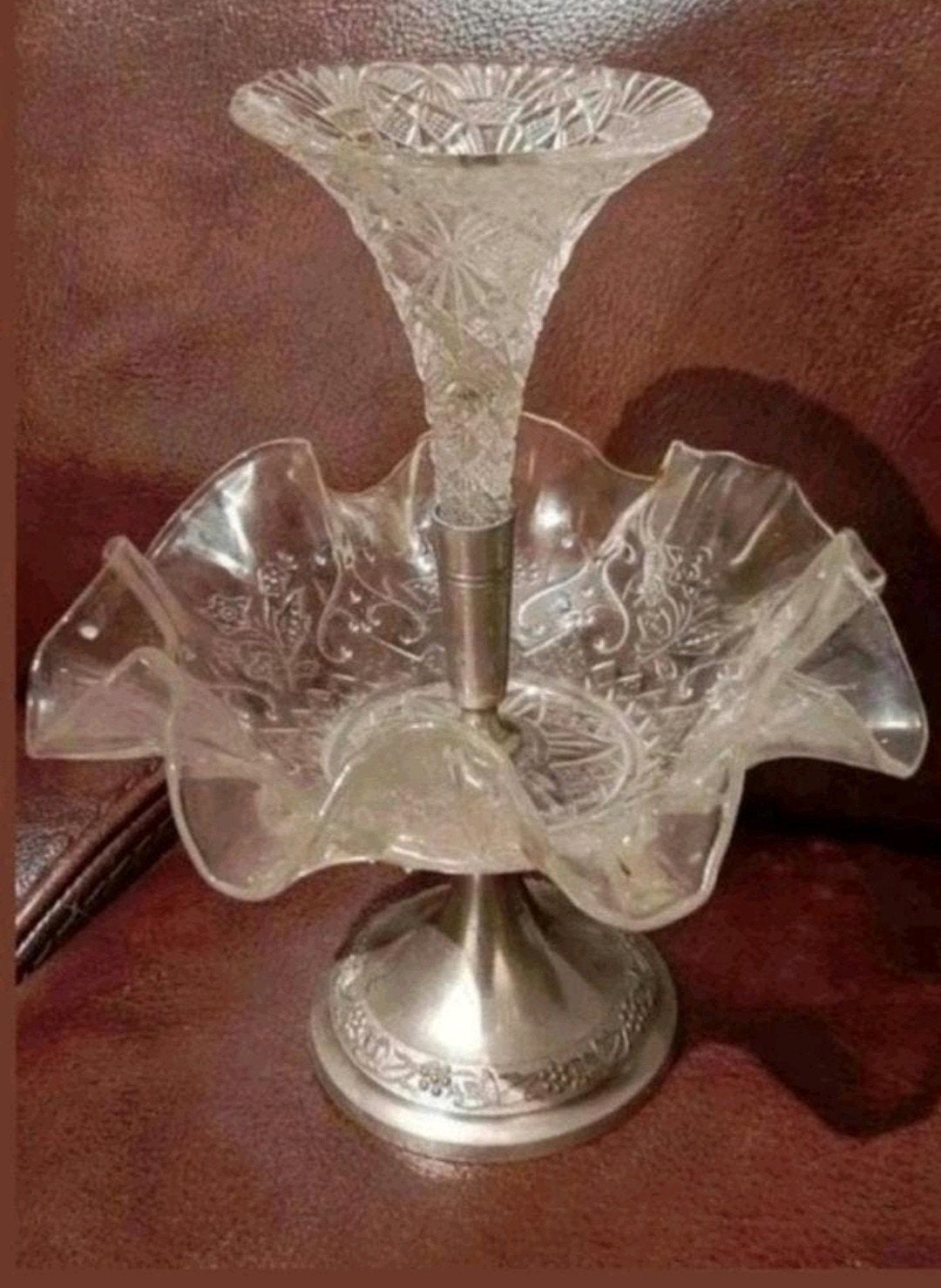vintageTulp schaal, gemaakt van kristal, Ophalen of Verzenden