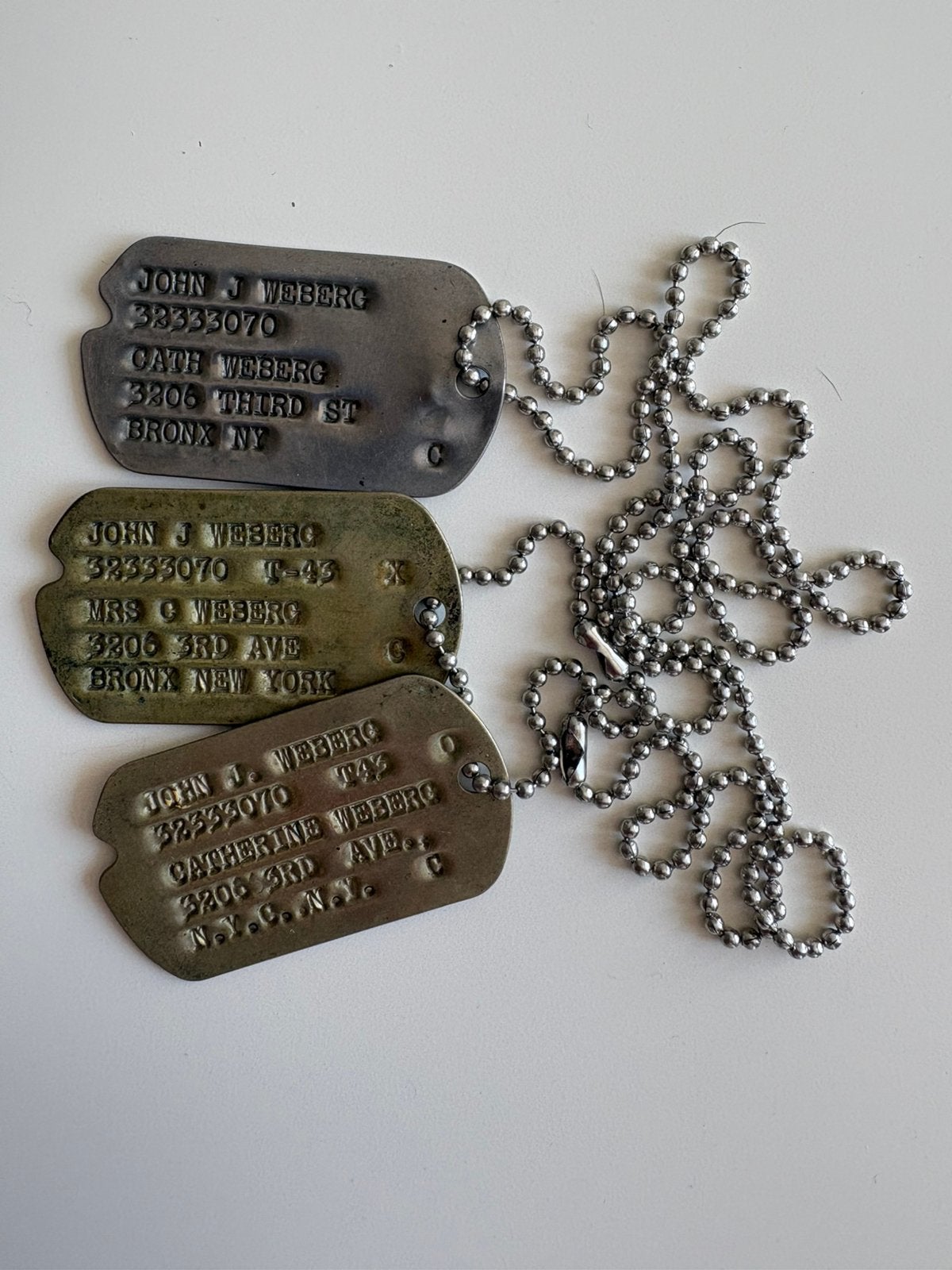 WW2 us army dog tags, Collections, Enlèvement ou Envoi
