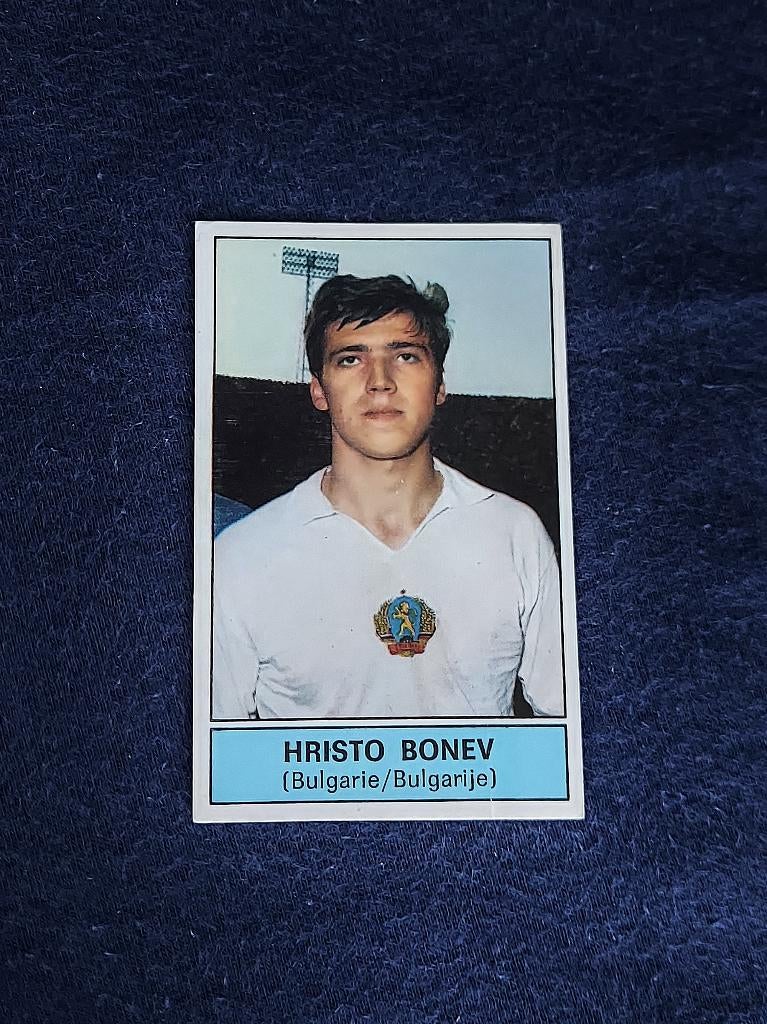Panini sticker card voetbal ' FB 1972 - Hristo Bonev ', Ophalen of Verzenden, Zo goed als nieuw, Poster, Plaatje of Sticker