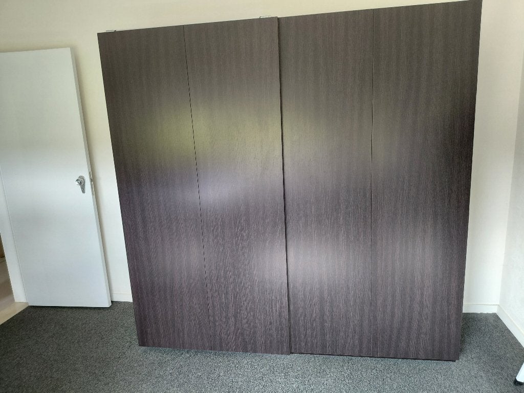 kleerkast pax zwartbruin met schuifdeuren, Huis en Inrichting, Ophalen, Gebruikt
