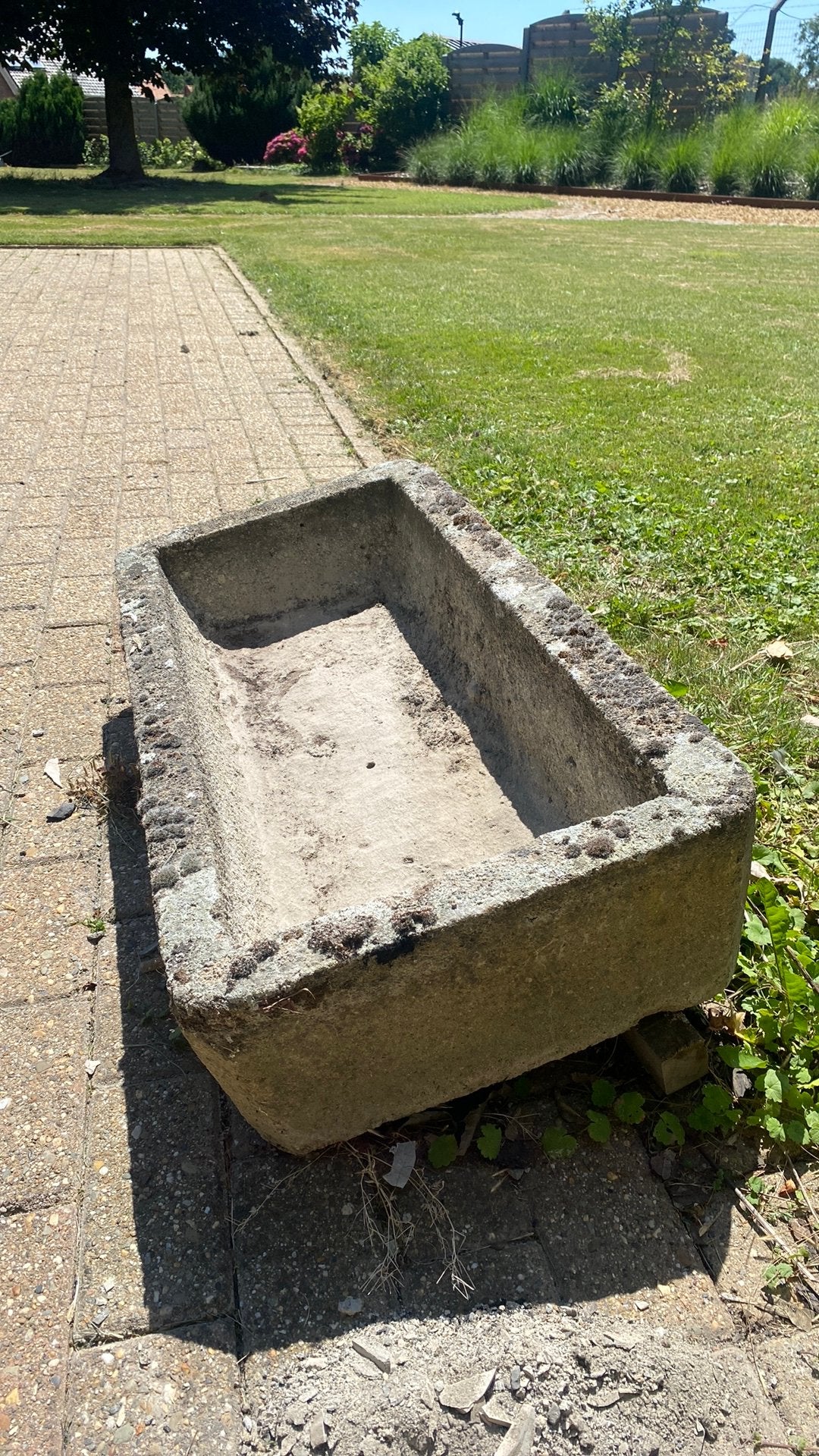 Jardinière bac à fleur béton, Jardin & Terrasse, Enlèvement, Utilisé, Béton