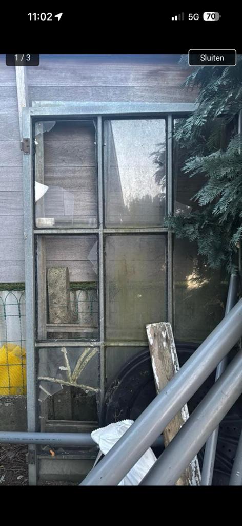Stalen raam, Doe-het-zelf en Bouw, Ophalen, Gebruikt, Glas