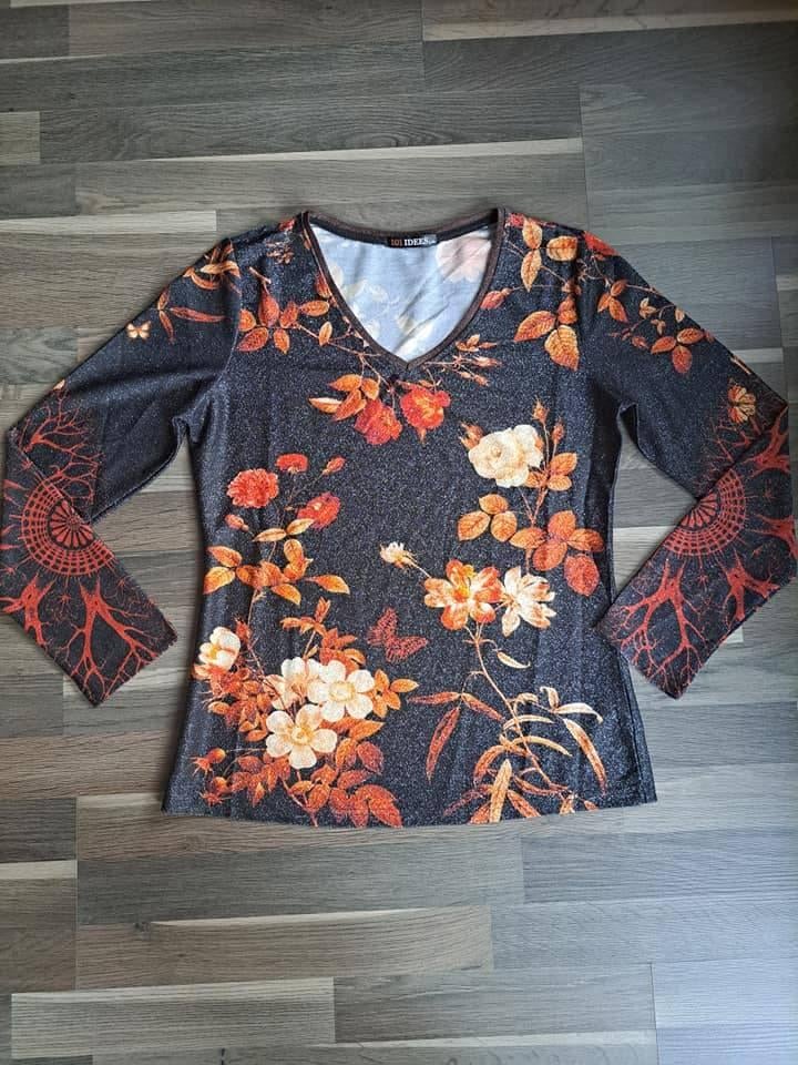 101 Idees, shirt mt L, met lichte glitter, Kleding | Dames, Ophalen of Verzenden, Zo goed als nieuw, Maat 42/44 (L), Lange mouw
