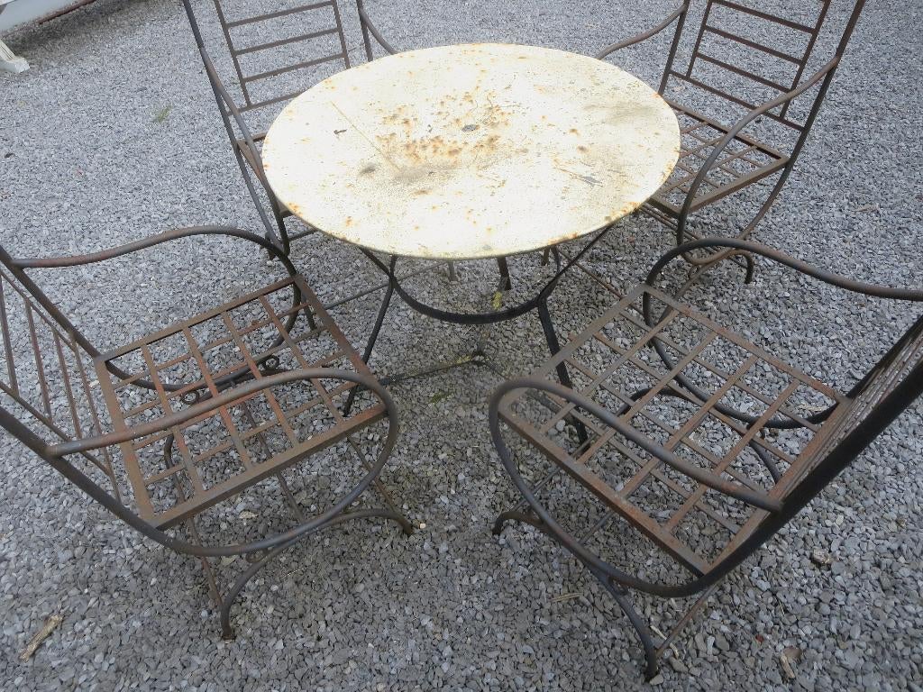 metalen tuinmeubelen, decor om op te frissen, Tuin en Terras, Ophalen, Gebruikt