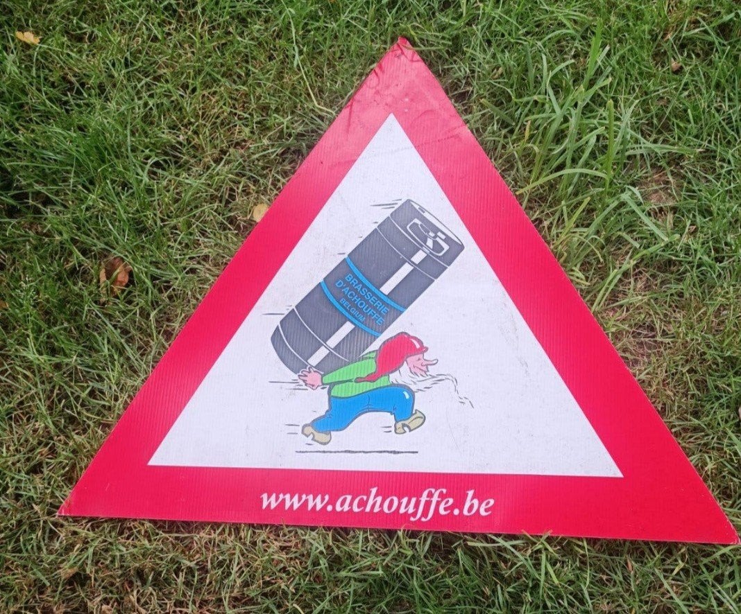Panneau de signalisation Chouffe, Envoi, Utilisé