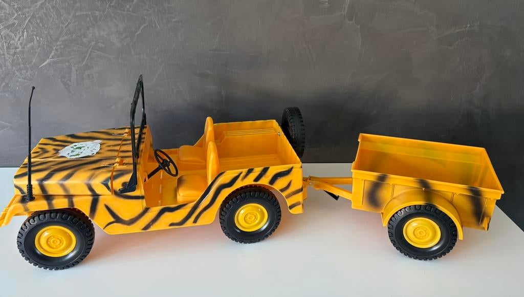 Vintage Action Man Molto Safari Jeep met trailer, Verzamelen, Ophalen of Verzenden, Gebruikt