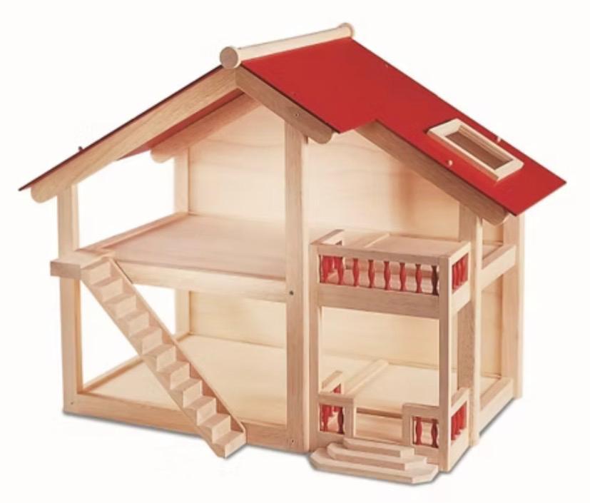 Houten poppenhuis van Pintoy, Kinderen en Baby's, Speelgoed | Poppenhuizen, Ophalen, Zo goed als nieuw, Poppenhuis