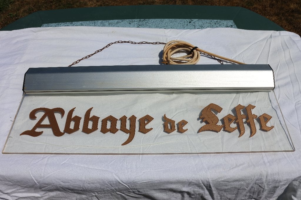 ENSEIGNE LUMINEUSE ABBAYE DE LEFFE., Enlèvement, Utilisé, Autres types