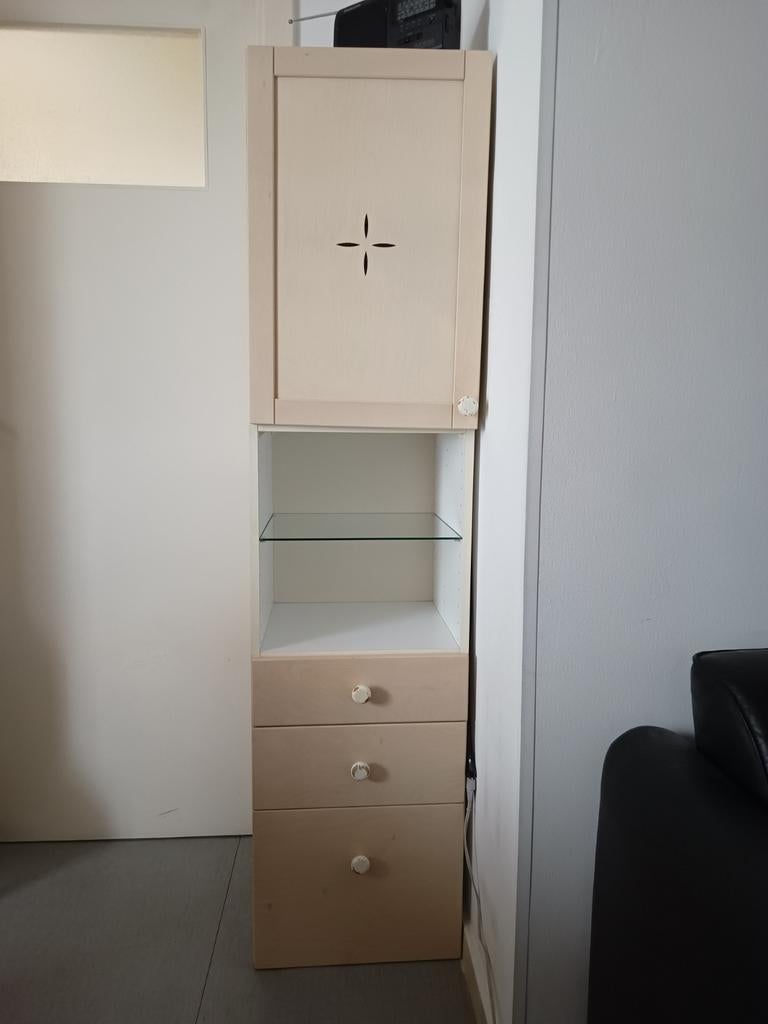 Kolom badkamerkast met laden, Ophalen, (Half)hoge kast, Minder dan 50 cm, Gebruikt