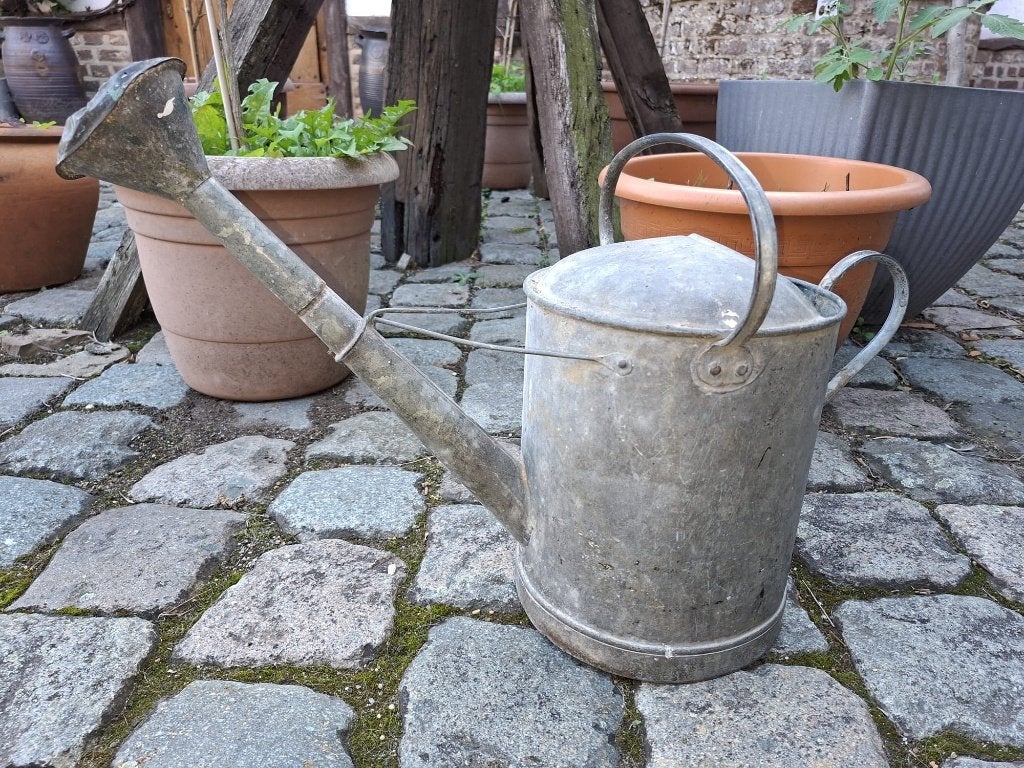 oude zinken gieter, jaren 1940-50, Antiek en Kunst, Ophalen of Verzenden