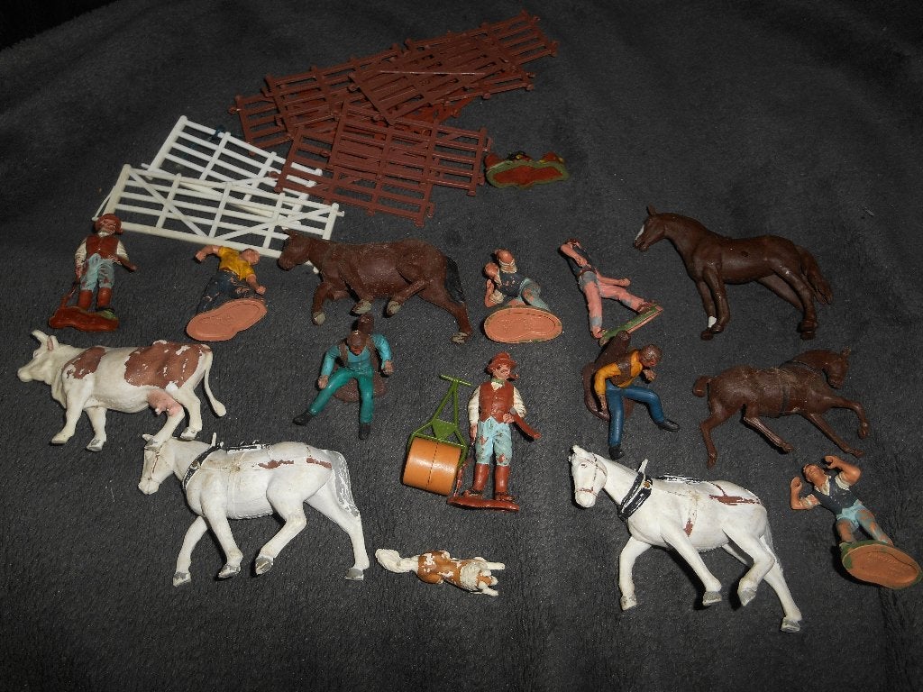 BRITAINS lot " Fermiers" vintage, Antiquités & Art, Enlèvement ou Envoi