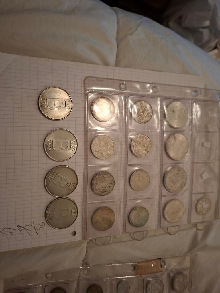 17 zilvermunten van belgie, Timbres & Monnaies, Monnaies | Belgique, Enlèvement ou Envoi, Argent, Argent