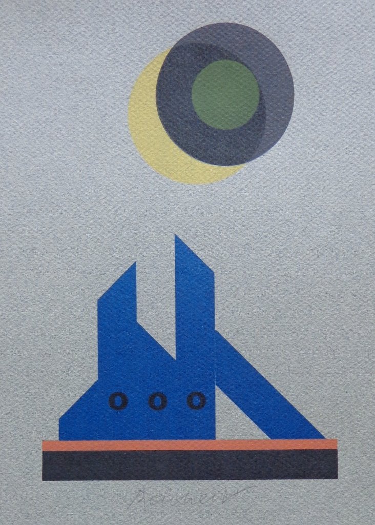 JOSUA REICHERT / XAIPE / KLEURHOUTSNEDE / 24x17cm, Gelimiteerde oplage, Ophalen of Verzenden, Abstract, Houtsnede