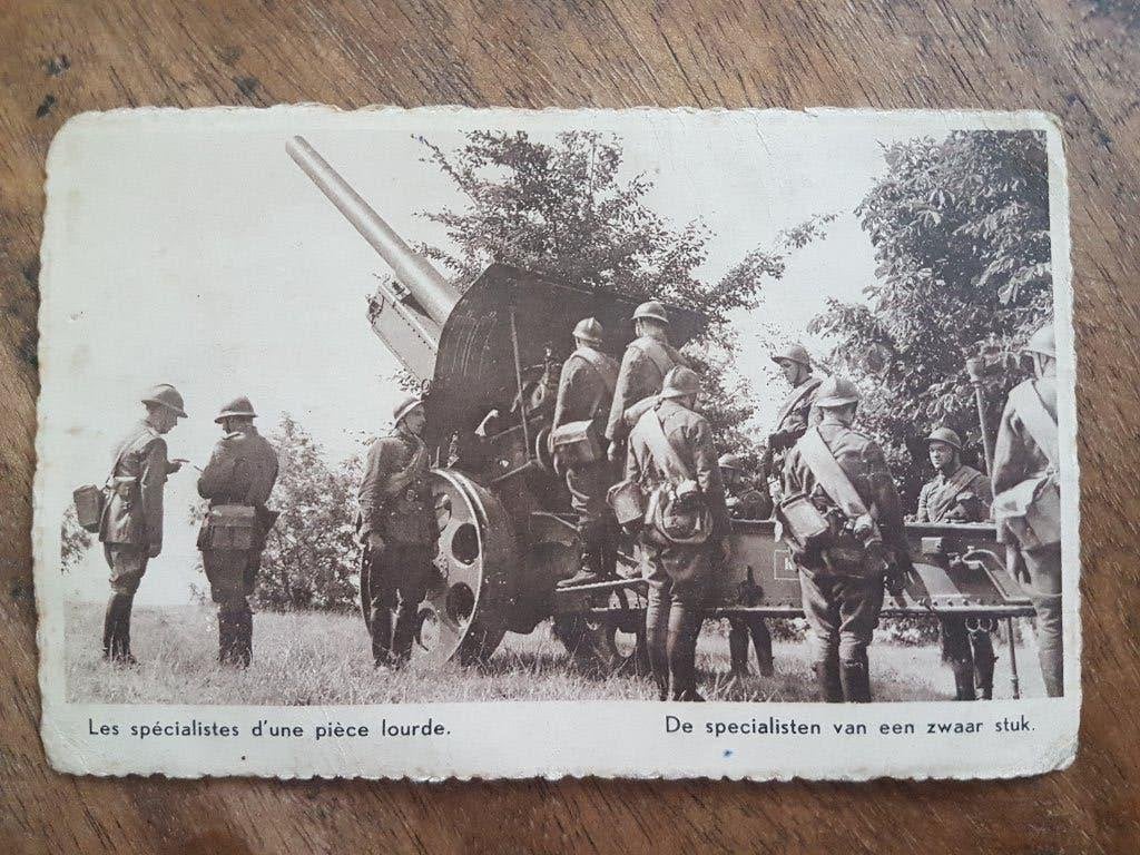 Postkaart Ons leger waakt Kanon soldaat militair, Verzamelen, Militaria | Algemeen, Landmacht, Foto of Poster, Ophalen of Verzenden