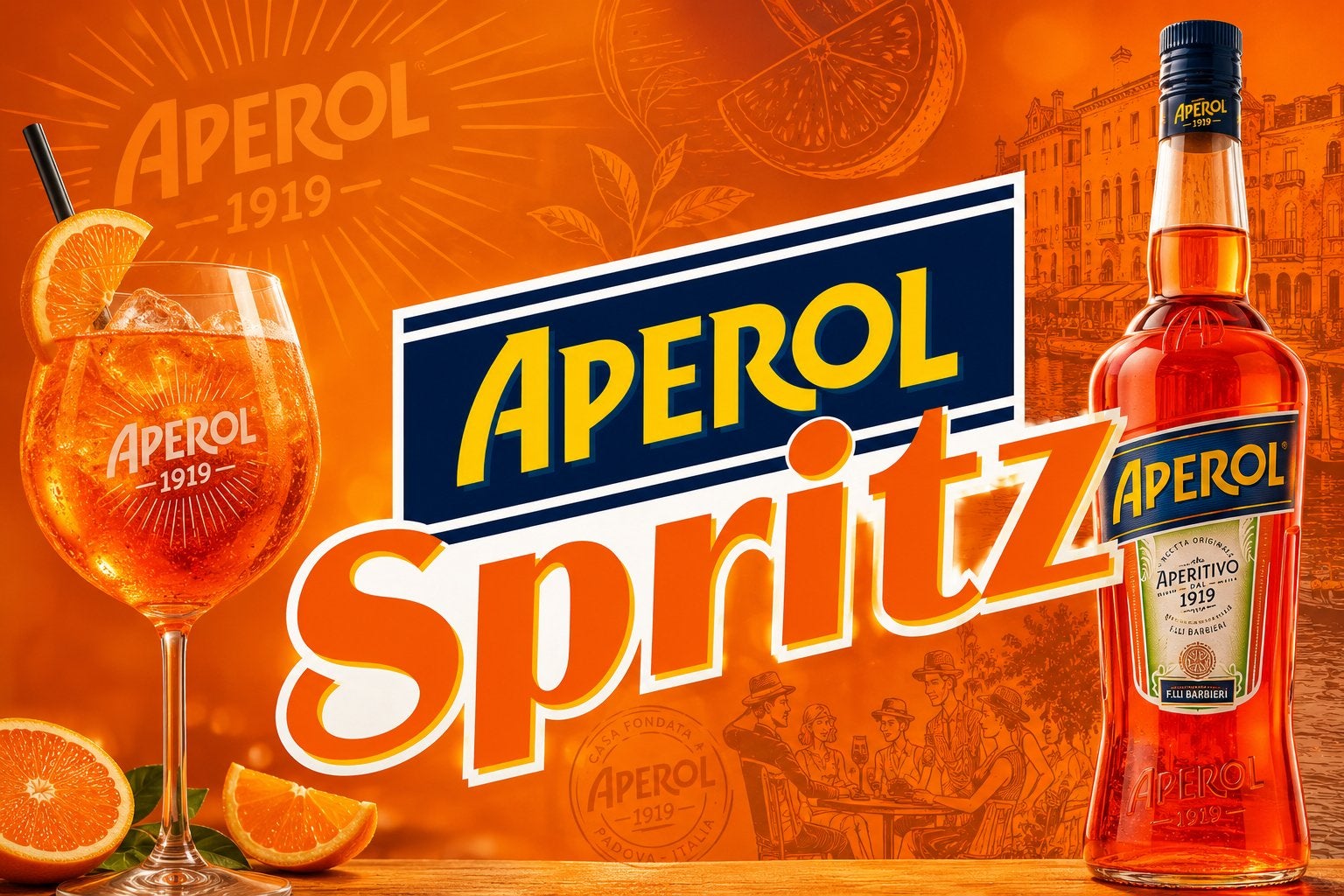 Metalen reclamebord Aperol Spritz 4 - retro vintage mancave, Ophalen of Verzenden, Nieuw, Reclamebord