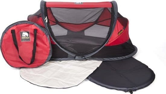 Deryan peuter luxe campingtent + Welcool ademend matras, Enlèvement