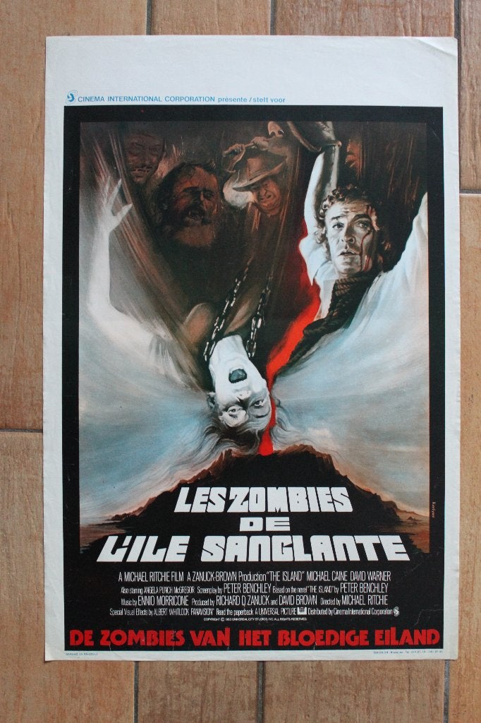 filmaffiche The Island 1980 Michael Caine filmposter, Rechthoekig Staand, Ophalen of Verzenden, Zo goed als nieuw, A1 t/m A3