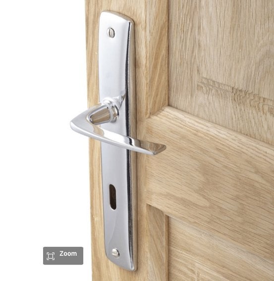 Nieuwe  verchroomde deurkruk set voor binnendeur, Doe-het-zelf en Bouw, Ophalen of Verzenden, Nieuw, Chroom, Klink of Kruk