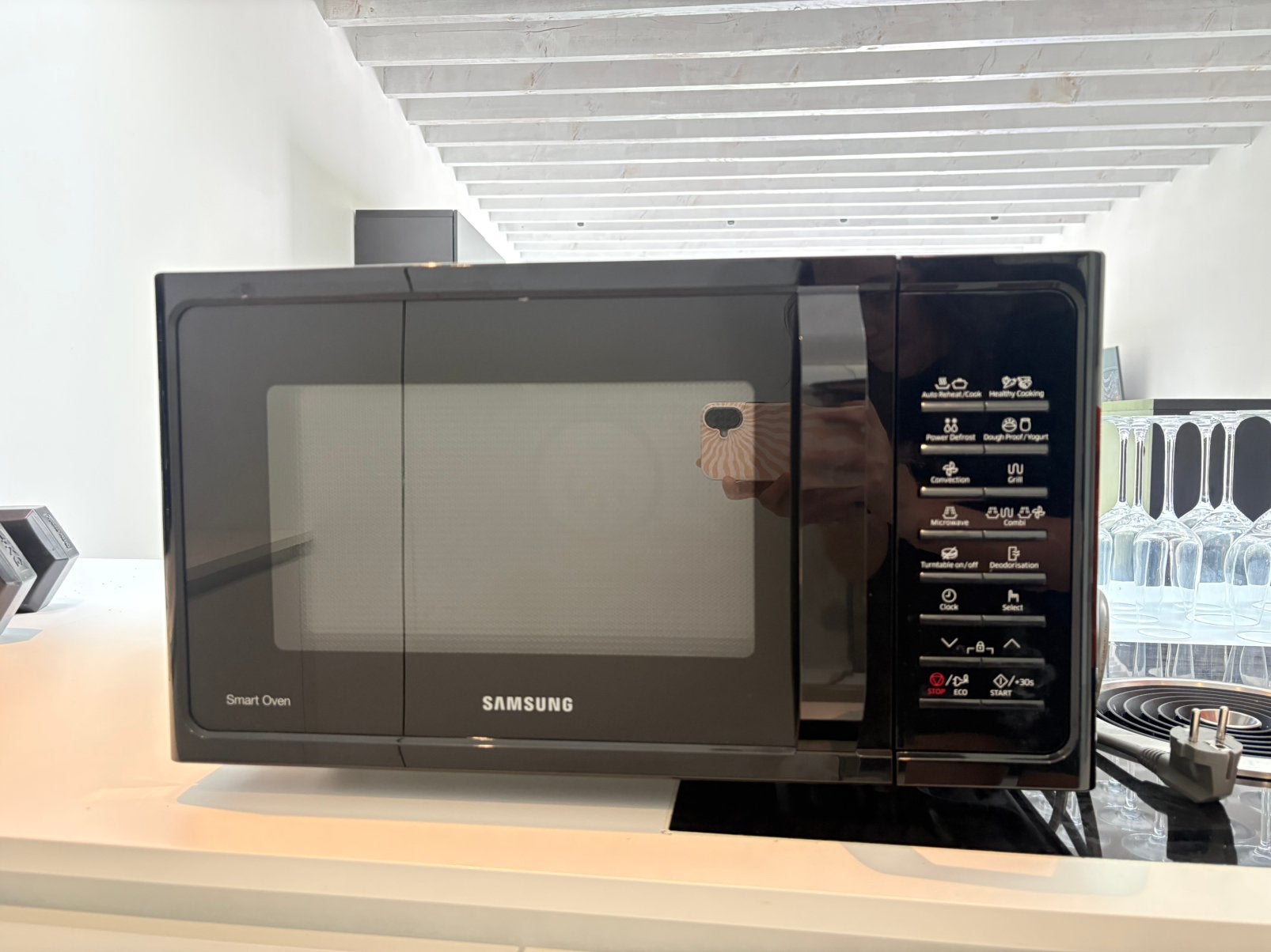 Samsung MC28H5015AK - 900W - 28L, Ophalen, Microgolfoven, Grill, Zo goed als nieuw
