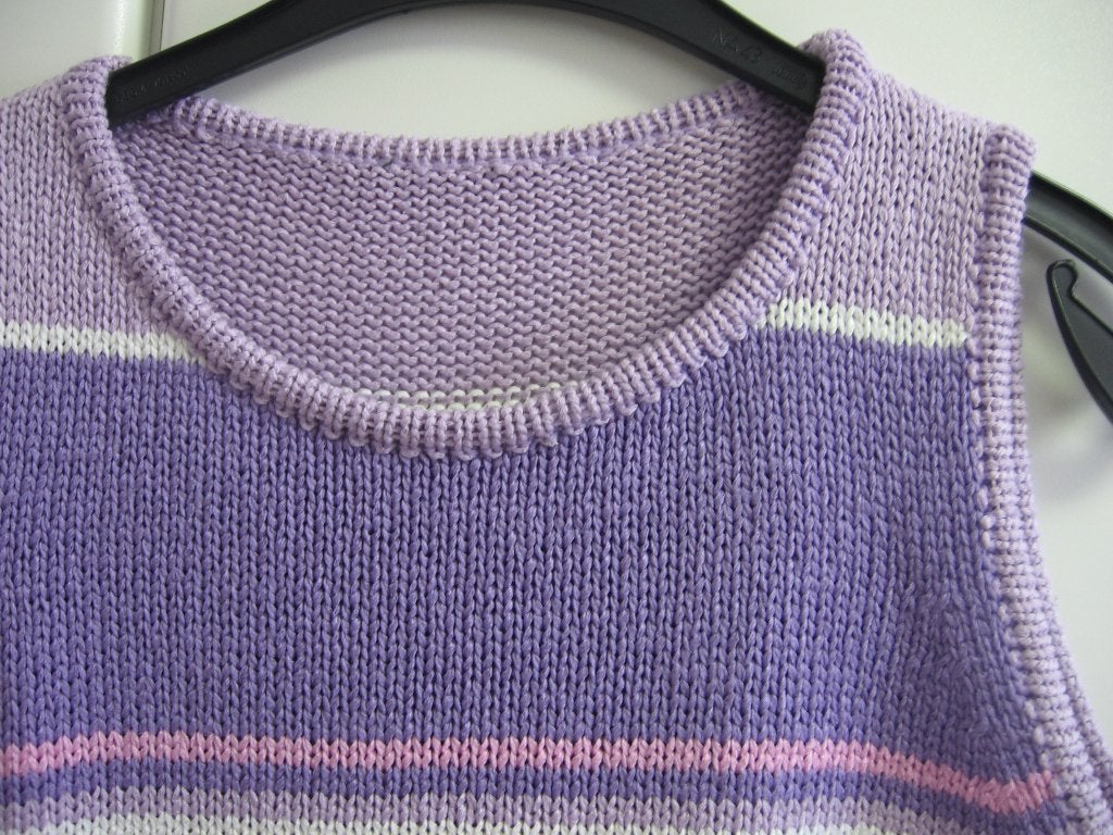 Wit/paars gebreide top met strepen, S, Kleding | Dames, Topjes, Ophalen of Verzenden, Zo goed als nieuw, Wit