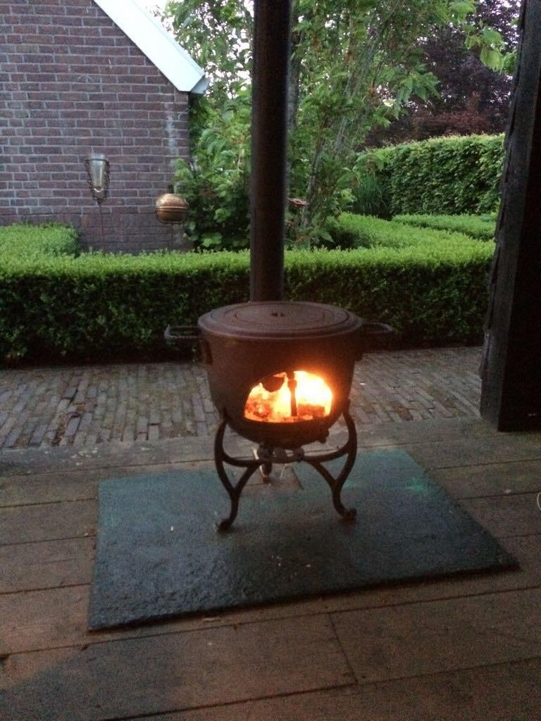 Geheel Gietijzeren Buitenkachel Vulkaan, Ophalen of Verzenden, Nieuw