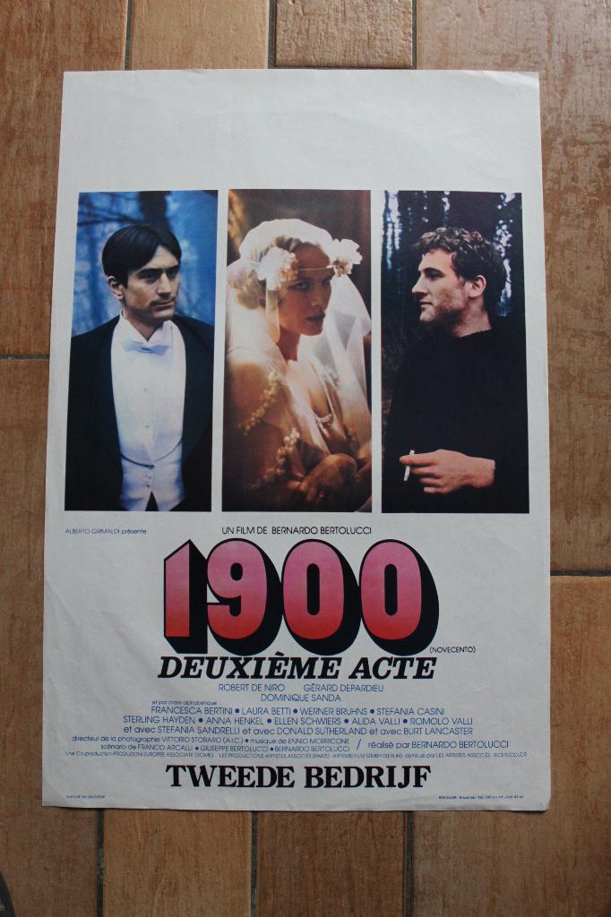 filmaffiche 1900 Novecento Robert De Niro filmposter, Enlèvement ou Envoi, Rectangulaire vertical, A1 jusqu'à A3, Comme neuf