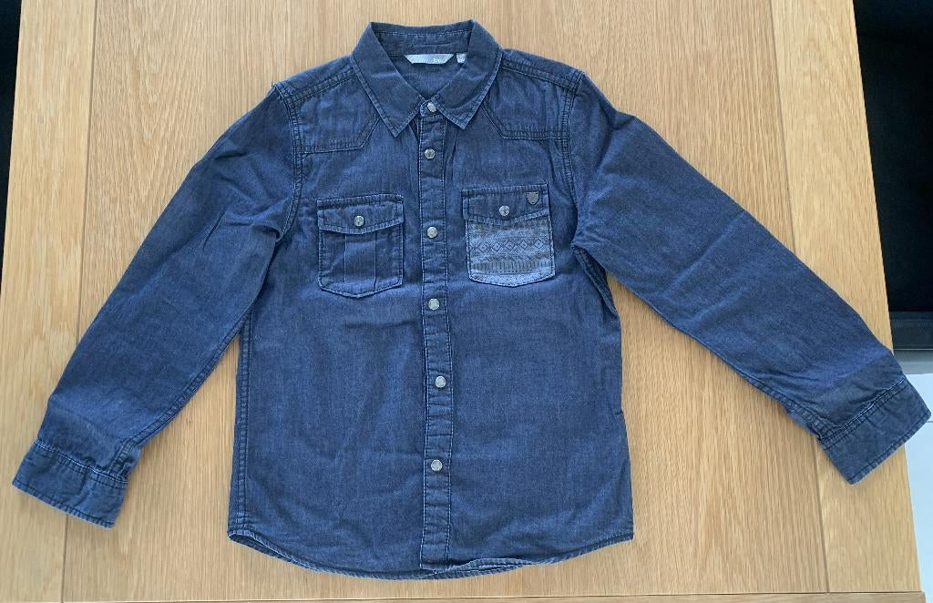 JBC jeanshemd maat 134/140, Kinderen en Baby's, Kinderkleding | Maat 134, Ophalen, Nieuw, Jongen, Overhemd of Blouse