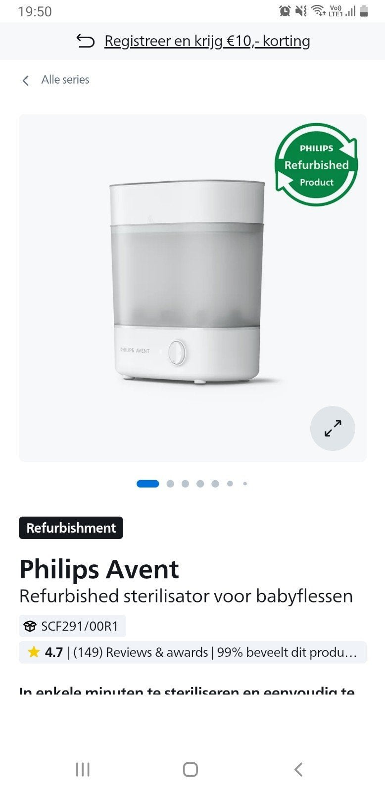 sterilisator babyflessen, Elektronische apparatuur, Ophalen of Verzenden
