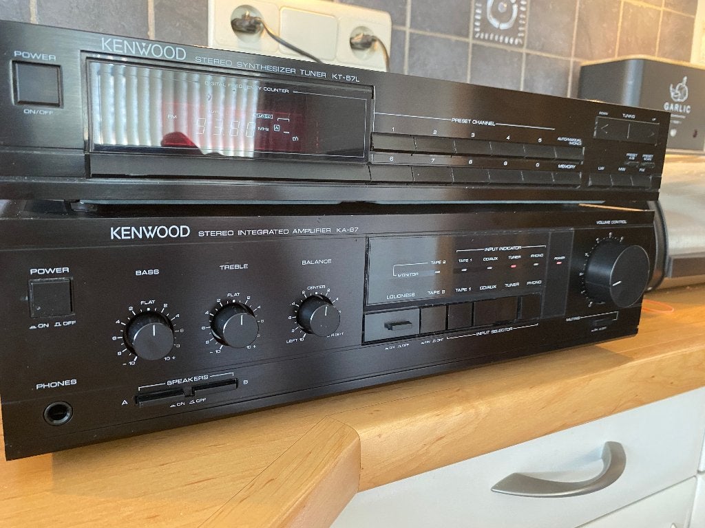 Kenwood Versterker Ka-87 + Tuner KT-57, Overige merken, Ophalen of Verzenden, Zo goed als nieuw, 60 tot 120 watt