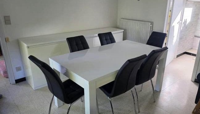 Table à manger 1m60 + 6 chaises, Maison & Meubles, Enlèvement