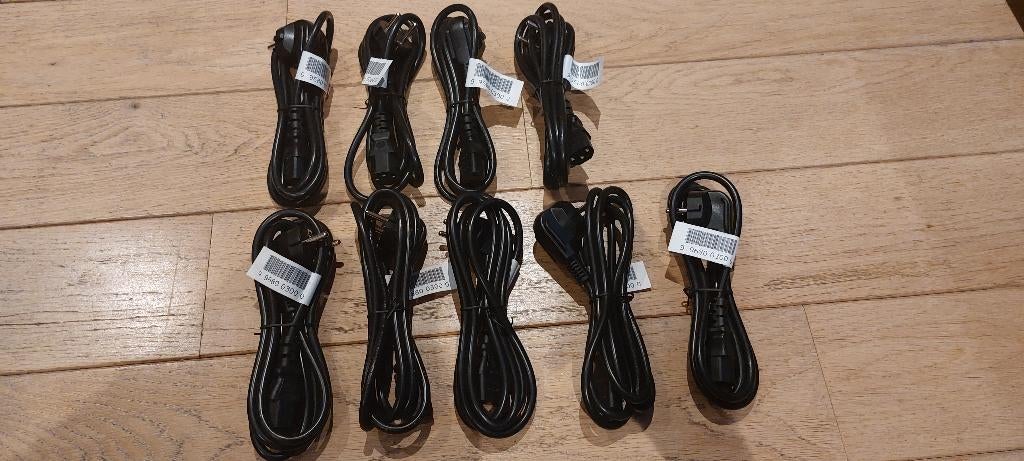 Lot de 9 câbles d'alimentation C13, Computers en Software, Noodvoedingen (UPS), Nieuw, Ophalen