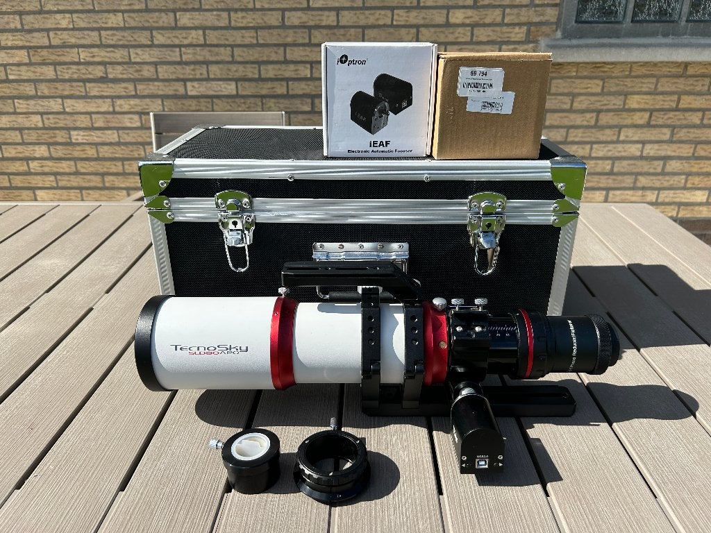 Tecnosky APO refractor AP 80/480 OWL Triplet OTA, TV, Hi-fi & Vidéo, Enlèvement ou Envoi, Comme neuf, 80 à 200 mm, Télescope réfracteur (lentilles)