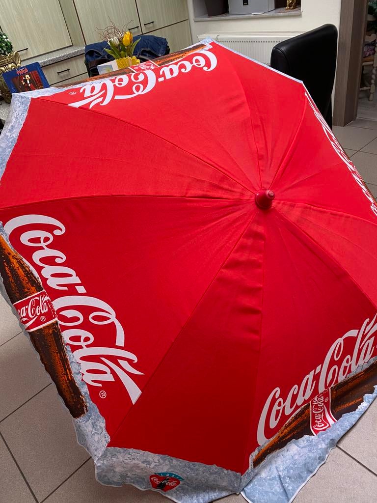 Coca cola parasol, Ophalen, Kantelbaar, Nieuw, 1 tot 2 meter
