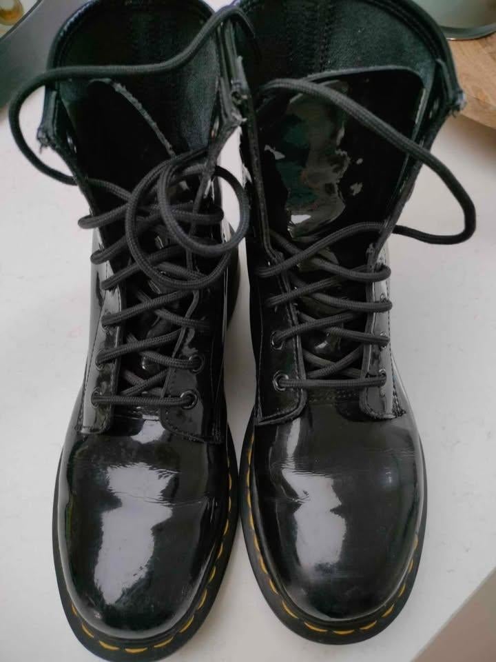 lakleren bottines Dr. Martens, Kleding | Dames, Zwart, Overige typen, Ophalen of Verzenden, Dr. Martens