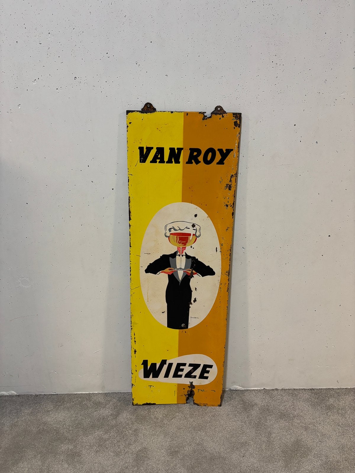 Wieze bord, Enlèvement, Comme neuf, Panneau publicitaire