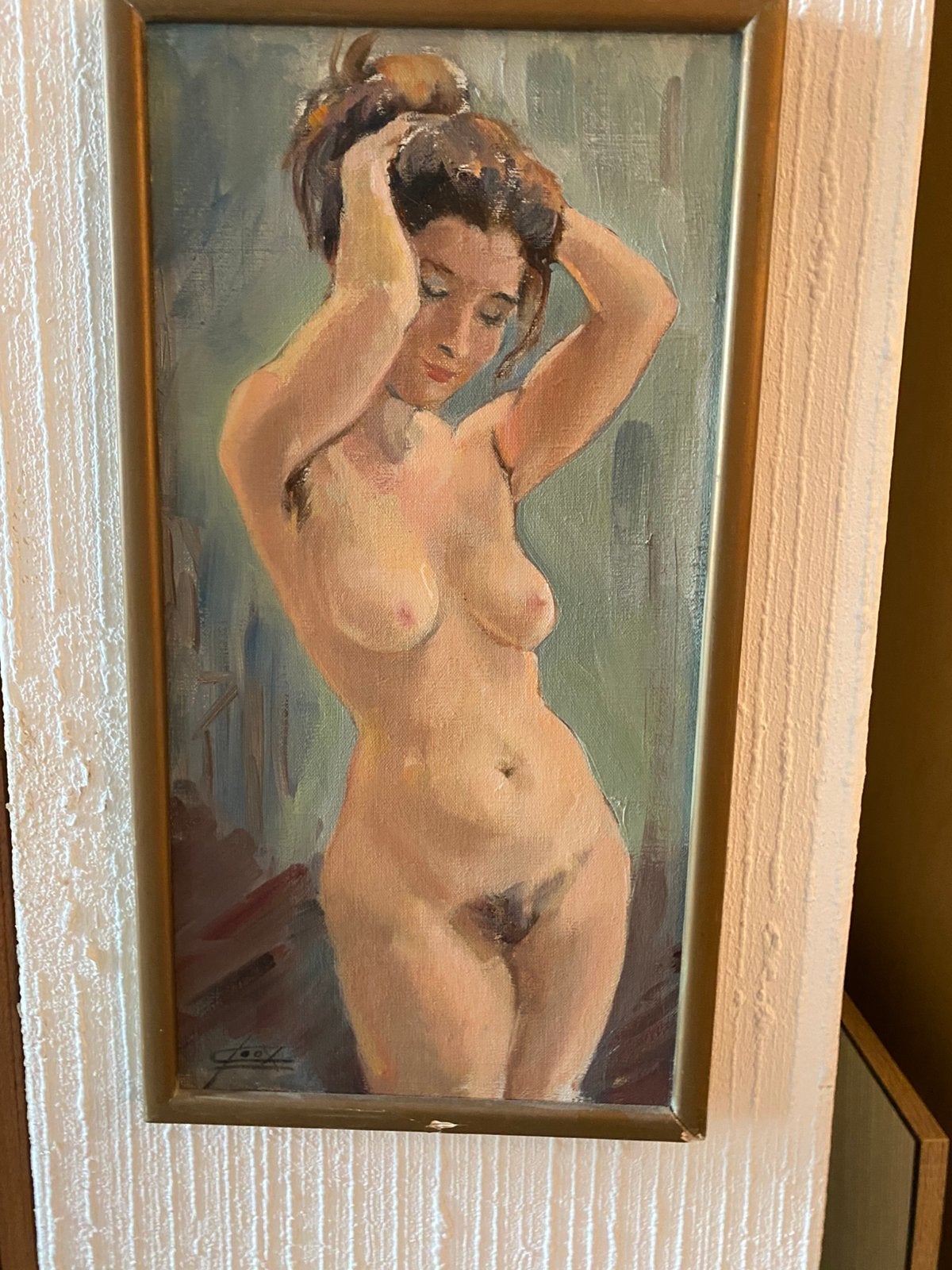 Peinture de Suzanne Coox (Belge) 45/22cm, Enlèvement