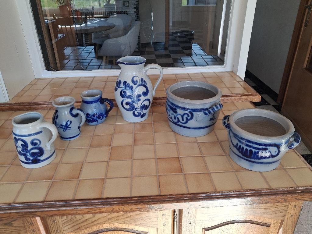 6 stuks Keulse potten, Antiek en Kunst, Ophalen