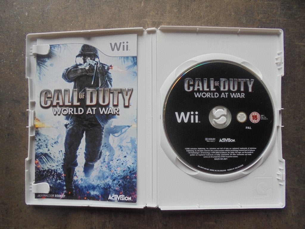 Call Of Duty World Of War voor Wii (zie foto's) II, Games en Spelcomputers, Gebruikt, Vanaf 18 jaar, Shooter, 1 speler