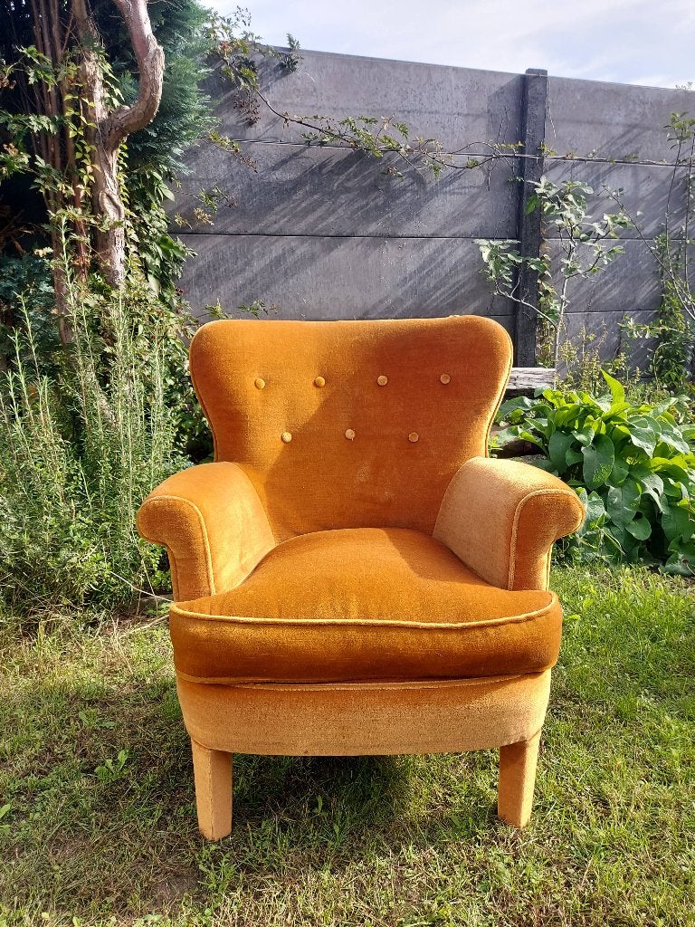 Vintage zetel/fauteuil, Enlèvement, Utilisé, Vintage eclectisch