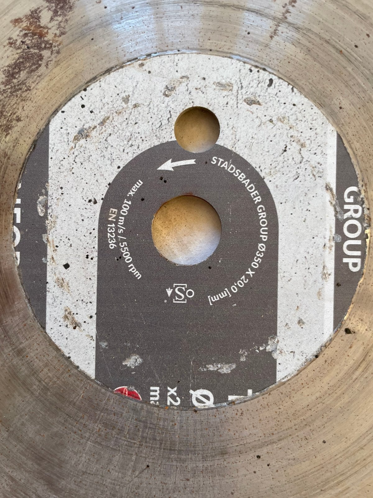 Diamant slijpschijf voor steen. Diam. 32cm x 20mm, Enlèvement, Utilisé, 1000 watts ou plus, Autres types