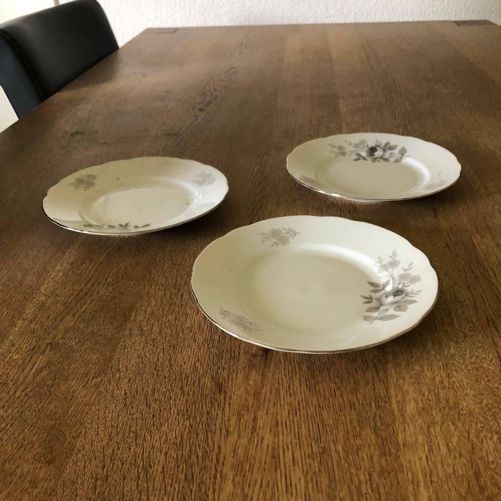 3x gebaksbordjes, Ophalen of Verzenden, Zo goed als nieuw, Bord(en)