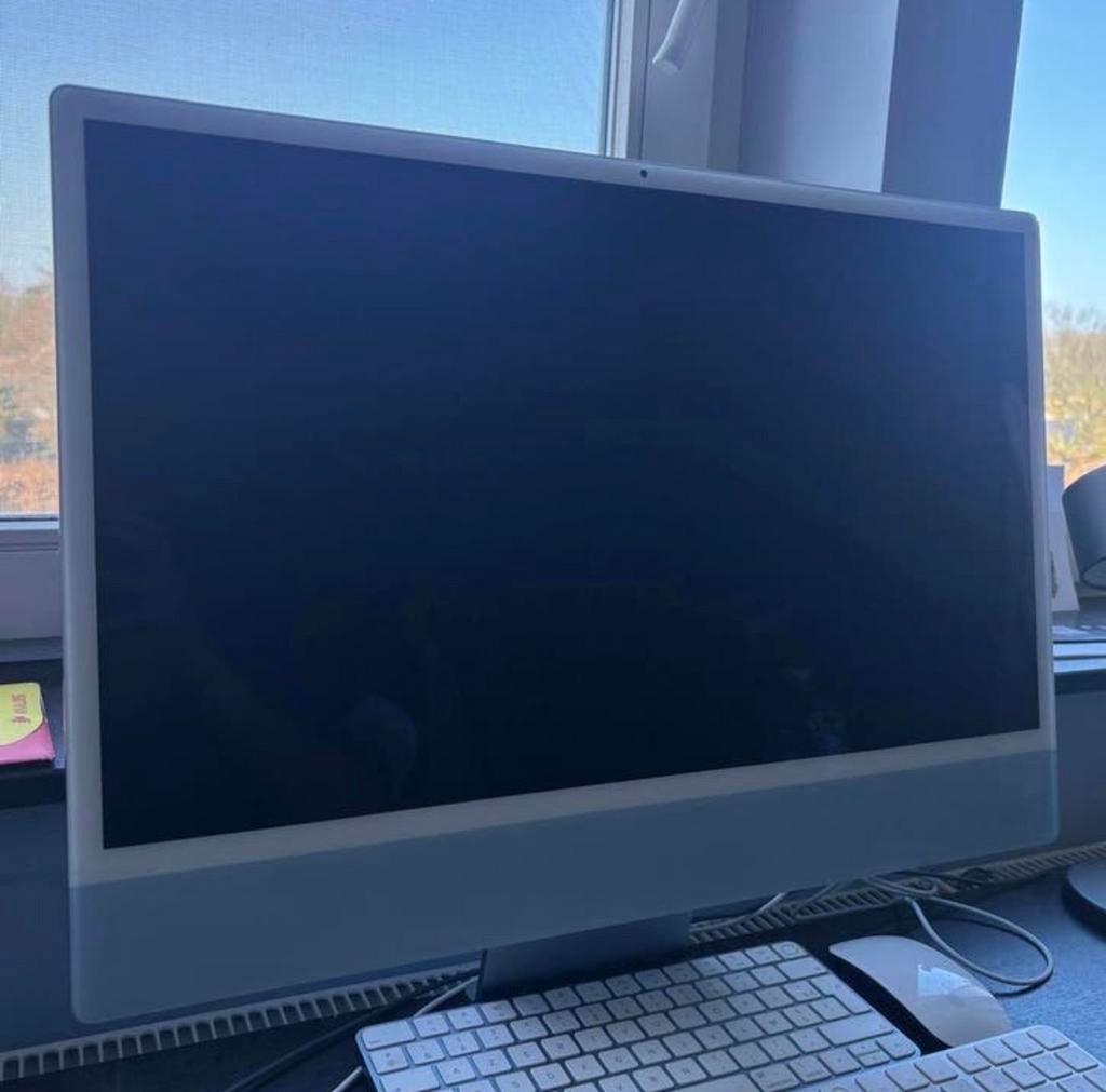IMac 24 inch Blauw Apple, Computers en Software, Ophalen, Zo goed als nieuw